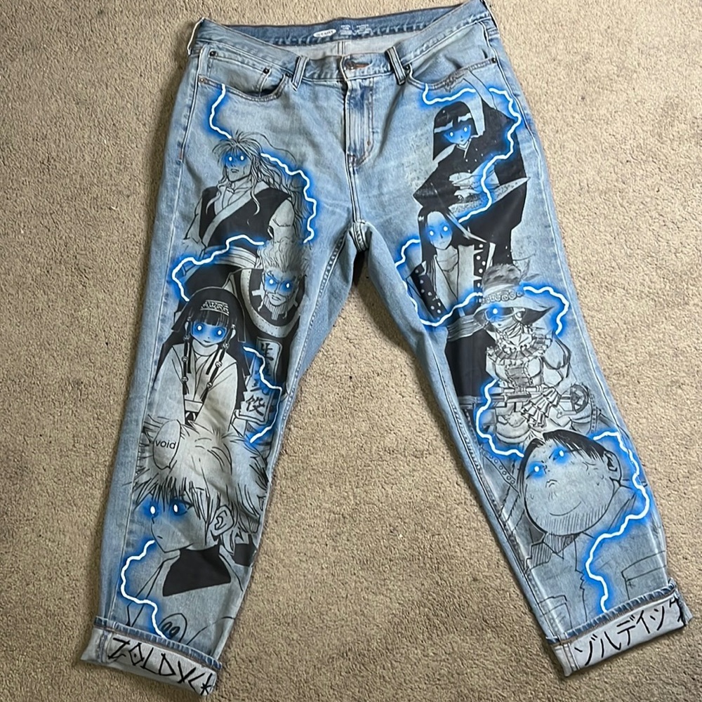 Anime HunterxHunter Old Navy Custom Jeans 34/30